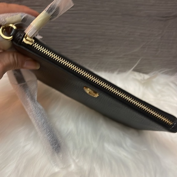 Coach Polished Pebble Leather Small Zip-Top Wristlet - Picture 9 of 10